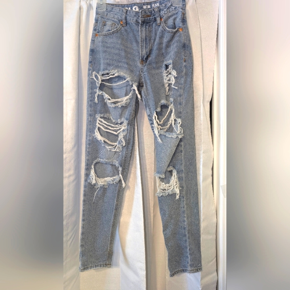 S.O.N.G. Mom Hi-Rise Distressed‎ Jeans Women's Size 00 Waist 23